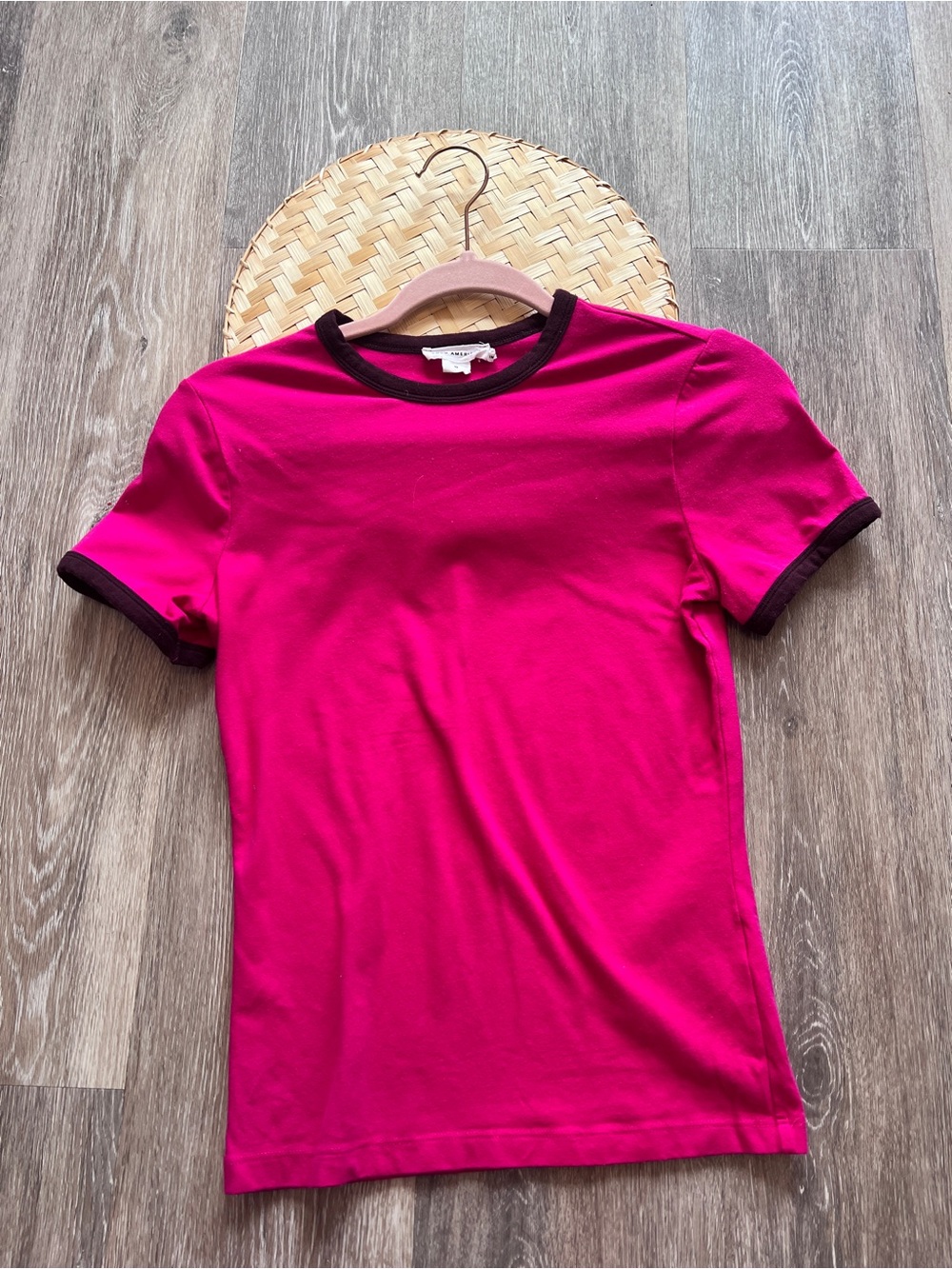 Good American ringer baby tee